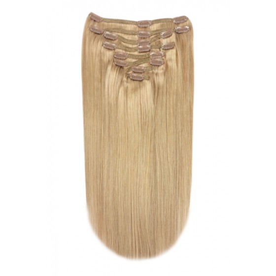 Remy Human Hair extensions straight - blond 14#