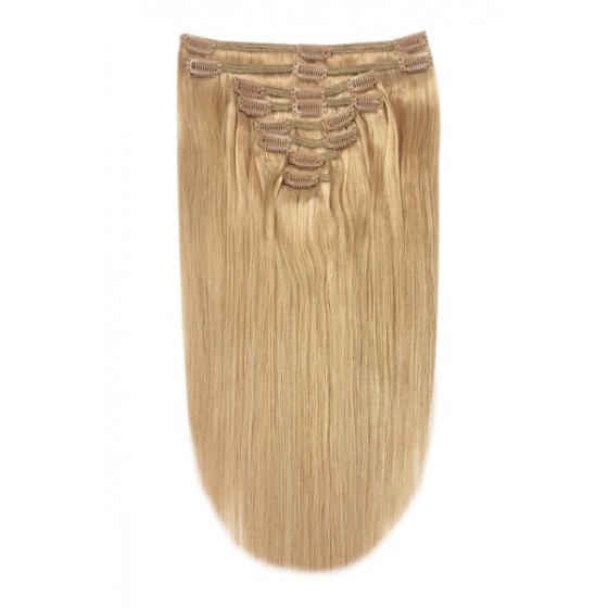 Remy Human Hair extensions straight - blond 27#