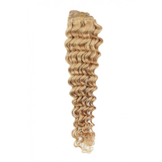 Remy Human Hair extensions curly - blond 27#