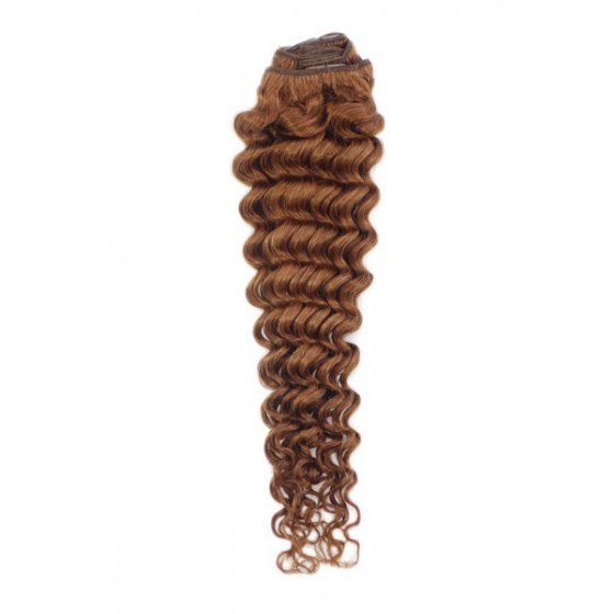 Remy Human Hair extensions curly - rood 30#