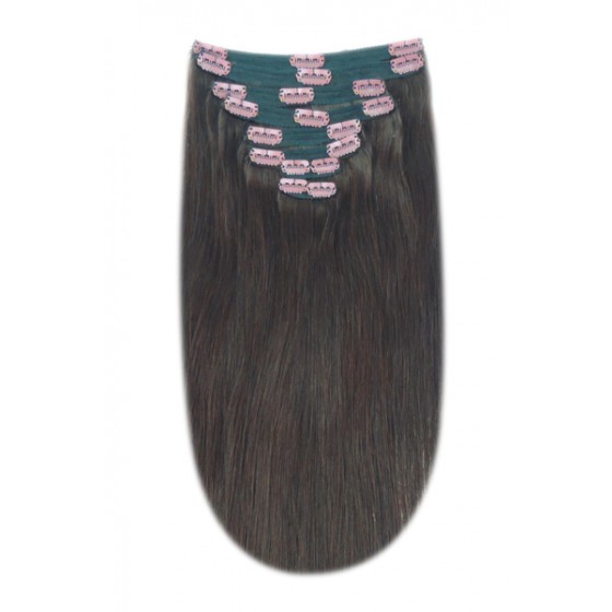 Remy Human Hair extensions Double Weft straight 24" - bruin 3#