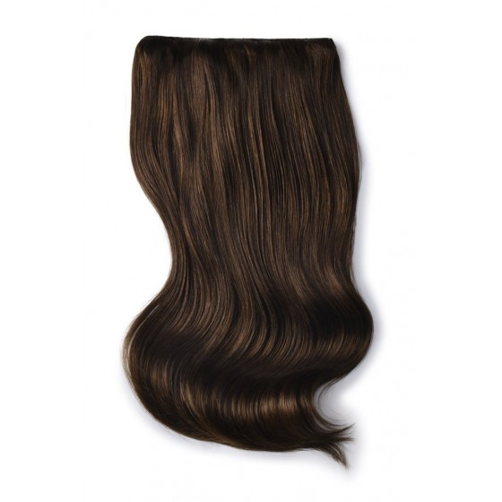Remy Human Hair extensions Double Weft straight - bruin 4#