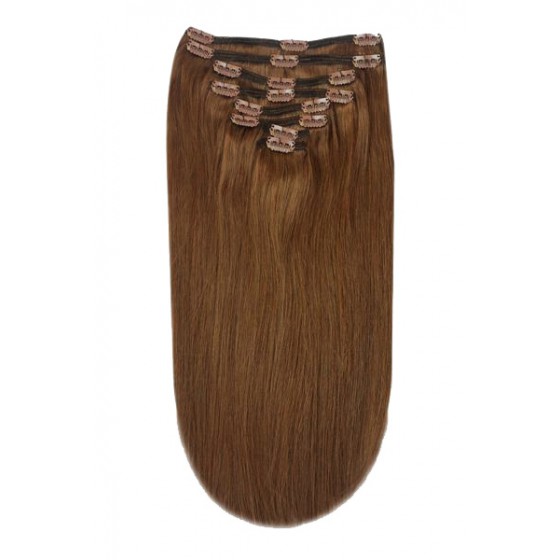 Remy Human Hair extensions straight - bruin 5#
