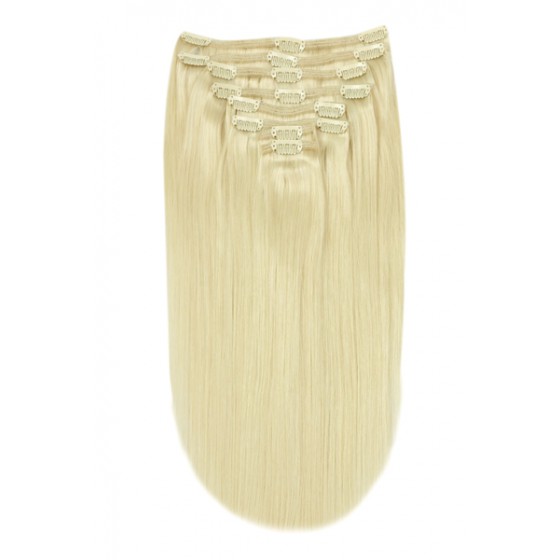 Remy Human Hair extensions straight 16" - blond 60#