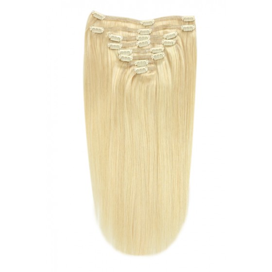 Remy Human Hair extensions straight 16" - blond 613#