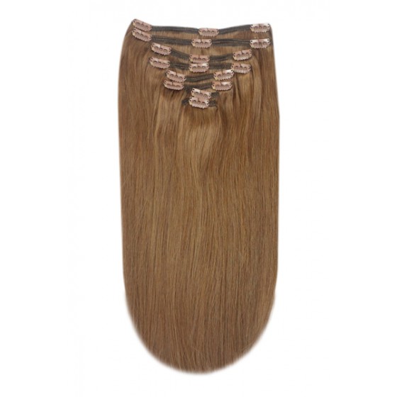 Remy Human Hair extensions straight - brown 6#
