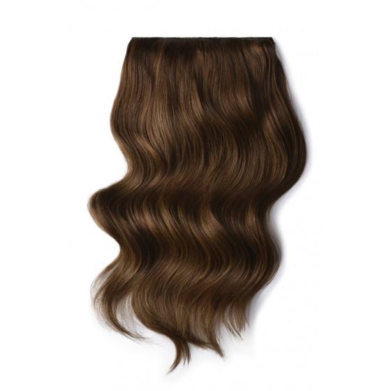 Remy Human Hair extensions Double Weft straight - bruin 6#