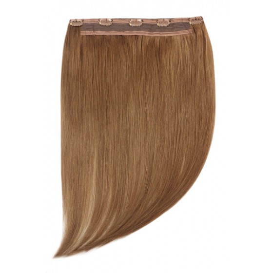 Remy Human Hair extensions Quad Weft straight - bruin 6#
