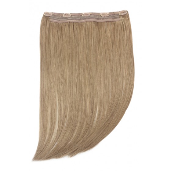 Remy Human Hair extensions Quad Weft straight - bruin 8#