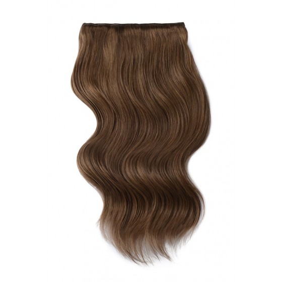 Remy Human Hair extensions Double Weft straight - bruin 8#