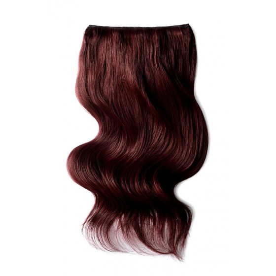 Remy Human Hair extensions Double Weft straight - 99J#