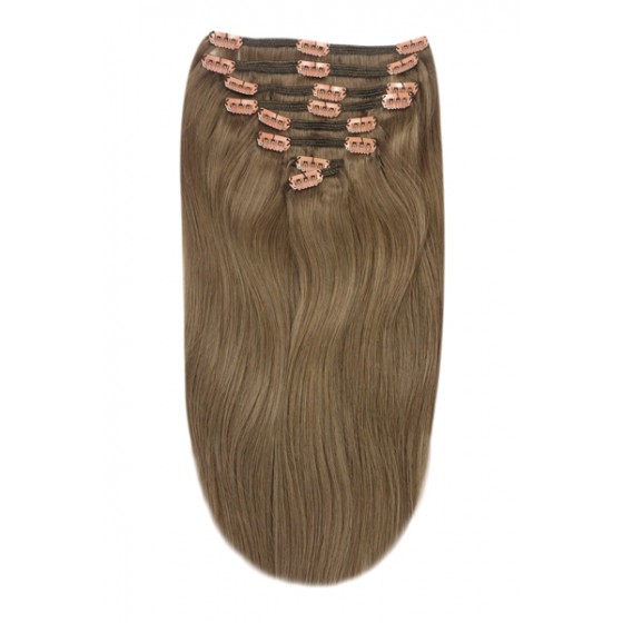 Remy Human Hair extensions straight - brown 9#