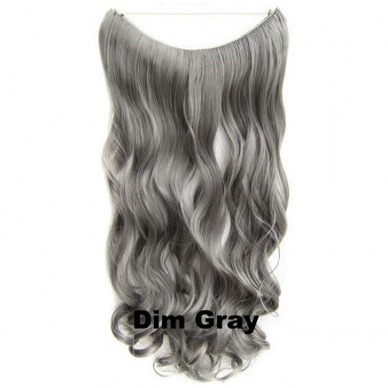 Wire hair wavy Dim Gray