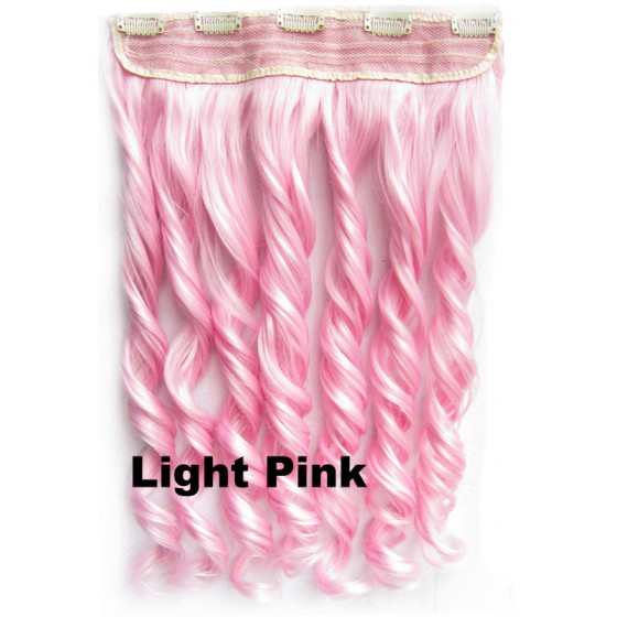 Clip in 1 baan wavy Light Pink