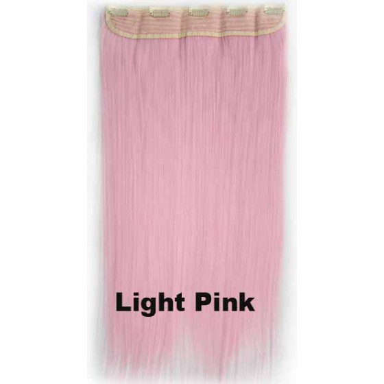 Clip in 1 baan straight Light Pink