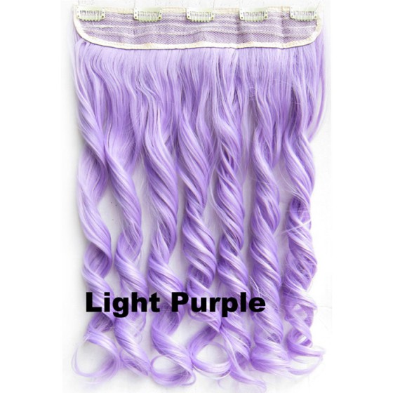 Clip in 1 baan wavy Light Purple