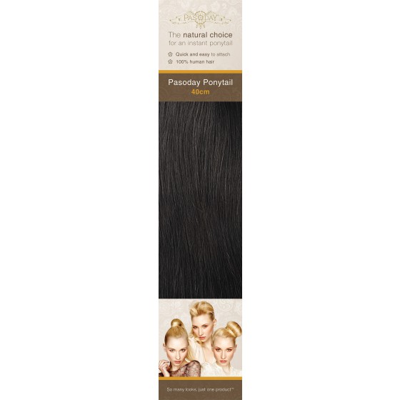 Flip-In Hair Pasoday Ponytail - 1B Brown Black