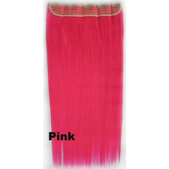 Clip in 1 baan straight Pink