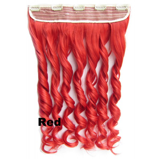 Clip in 1 baan wavy Red