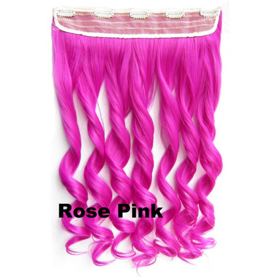 Clip in 1 baan wavy Rose Pink