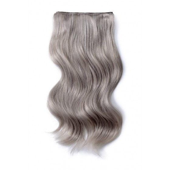 Remy Human Hair extensions Double Weft straight - Silver Grey#