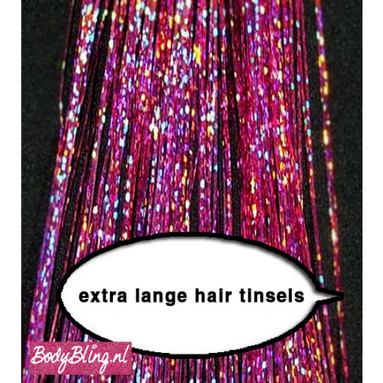Hair Tinsels Sparkling pink #21