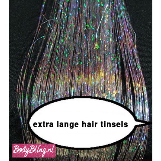 Hair Tinsels Sparkling zilver #2 