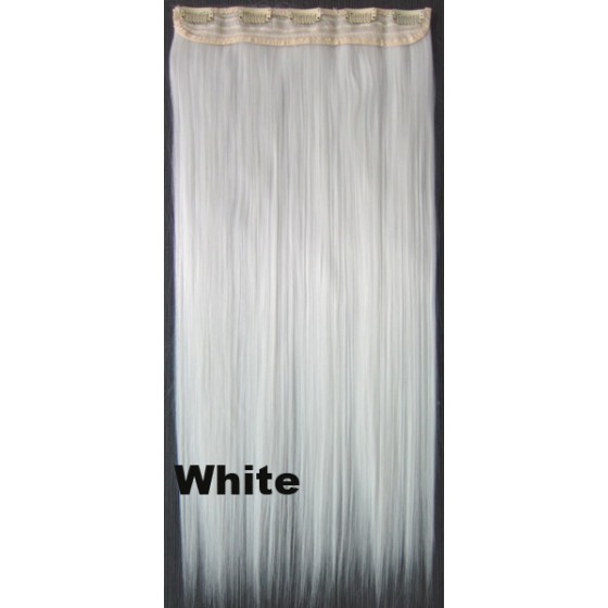 Clip in 1 baan straight White