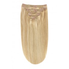 Remy Human Hair extensions straight 20" - bruin / blond 10/16