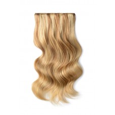 Remy Human Hair extensions Double Weft straight - bruin / blond 10/16#