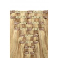 Remy Human Hair extensions Double Weft straight - blond 18/613#
