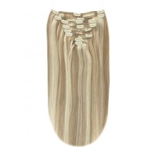 Remy Human Hair extensions straight 18" - blond 18/613