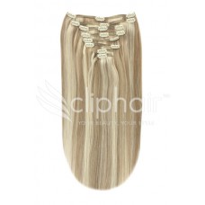 Remy Human Hair extensions Double Weft straight 18" - blond 18/613#