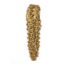 Remy Human Hair extensions curly 14" - blond 18/613#