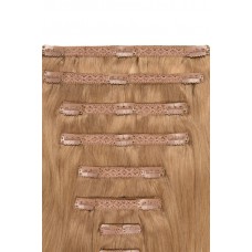 Remy Human Hair extensions Double Weft straight - blond 18#
