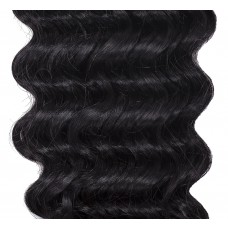 Remy Human Hair extensions curly 14" - zwart 1#