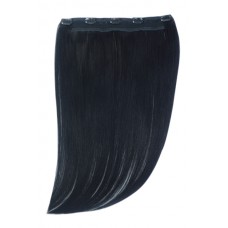 Remy Human Hair extensions Quad Weft straight - zwart 1#