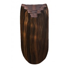 Remy Human Hair extensions straight - bruin 2/4/6