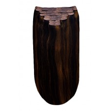 Remy Human Hair extensions straight - bruin 2/6#