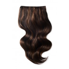 Remy Human Hair extensions Double Weft straight - bruin 2/6#