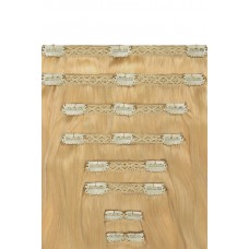 Remy Human Hair extensions Double Weft straight - blond 22#