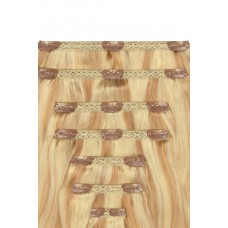 Remy Human Hair extensions Double Weft straight - blond 27/613#