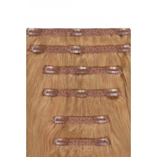 Remy Human Hair extensions Double Weft straight - blond 27#