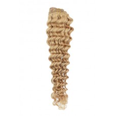 Remy Human Hair extensions curly - blond 27#