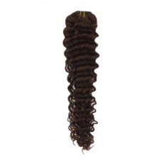 Remy Human Hair extensions curly 26" - bruin 2#