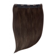 Remy Human Hair extensions Quad Weft straight - bruin 2#