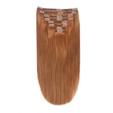 Remy Human Hair extensions straight - rood 30#
