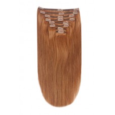 Remy Human Hair extensions straight 16" - rood 30#
