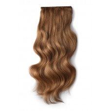 Remy Human Hair extensions Double Weft straight - rood 30#