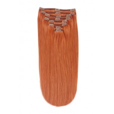 Remy Human Hair extensions straight - natural red 350#